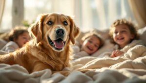When your Golden Retriever wakes the kids, it sounds like a gentle dinosaur