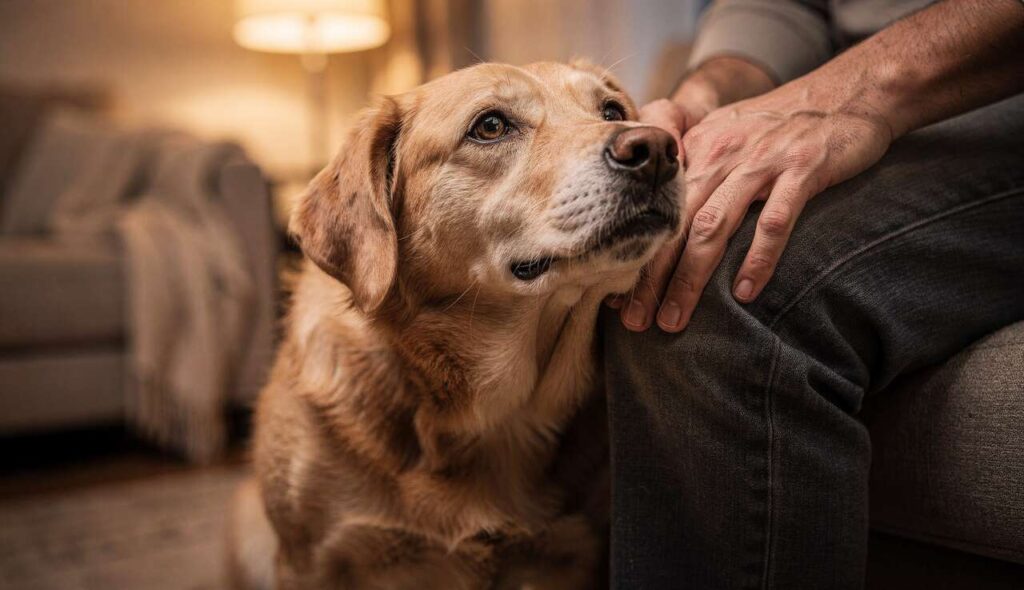 When your dog leans against you: what animal behaviourists say it really means